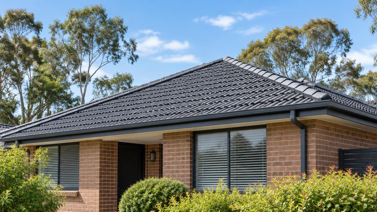 Canberra home with a freshly restored charcoal tile roof